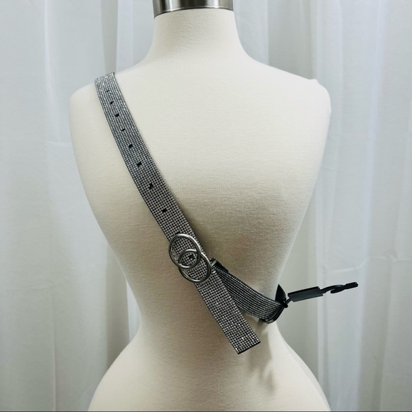 NEW Rhinestone Black Leather Belt with Adjustable length main image 8